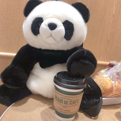 Simulation panda doll backpack