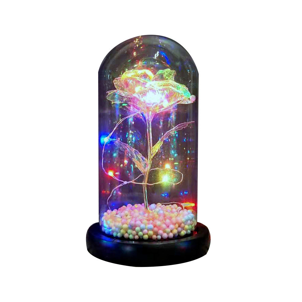 Eternal Rose Glass Dome – Romantic Decorative Flower Gift