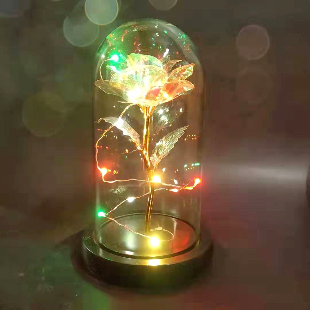 Eternal Rose Glass Dome – Romantic Decorative Flower Gift