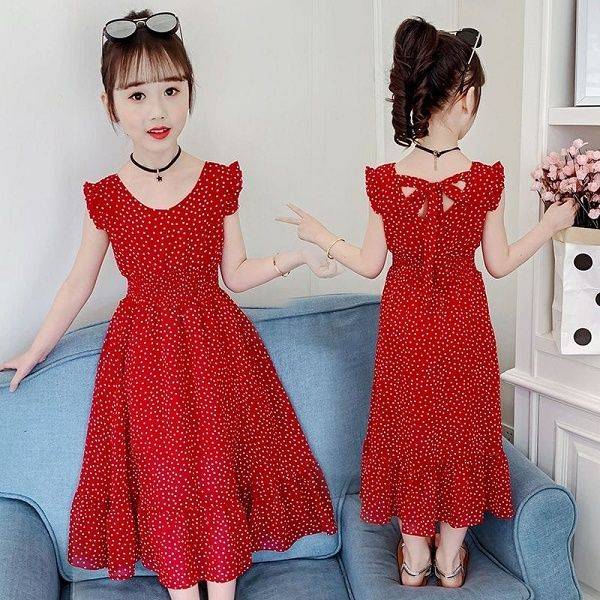 Girls casual dress with soft breathable fabric and short sleeves for comfortable summer everyday wear