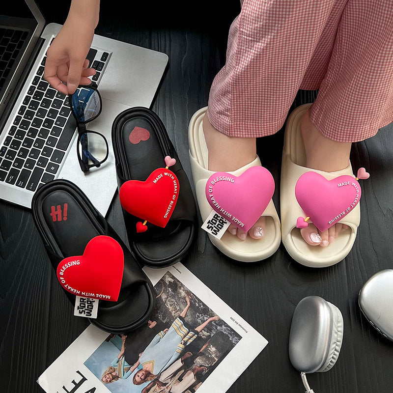 Three-dimensional Love Letter Women's Sandals
