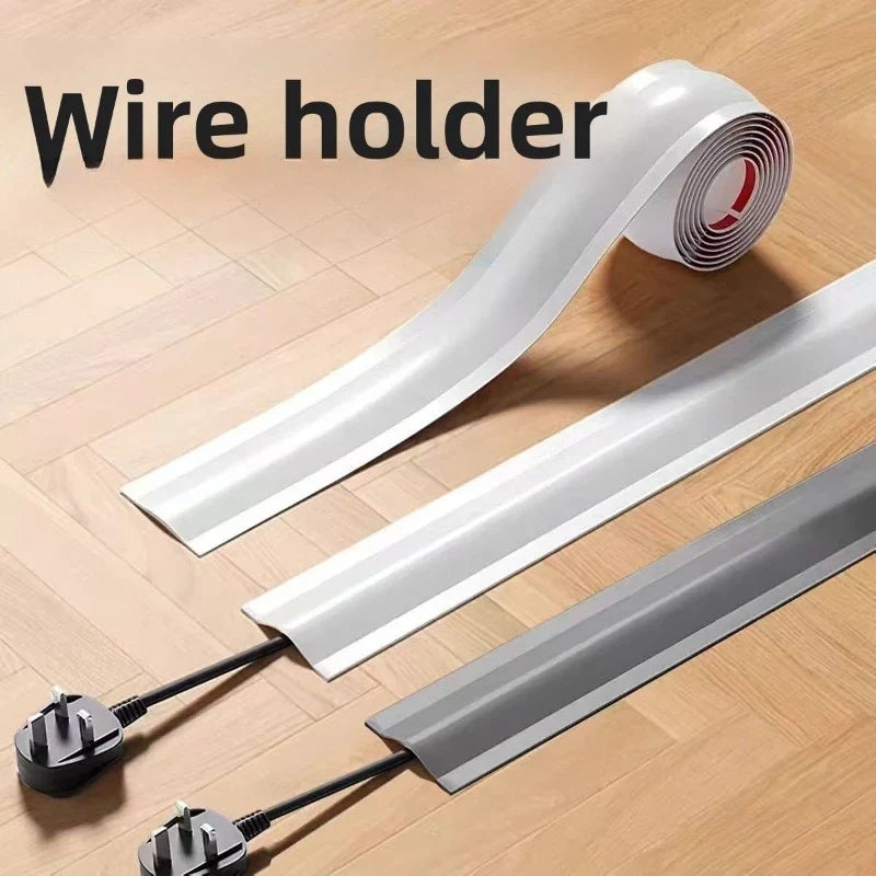 Invisible Soft Floor Wire Trough Anti Stepping Ground Mount Cable Organizer Home Office Decoration Open Management Wire Trough