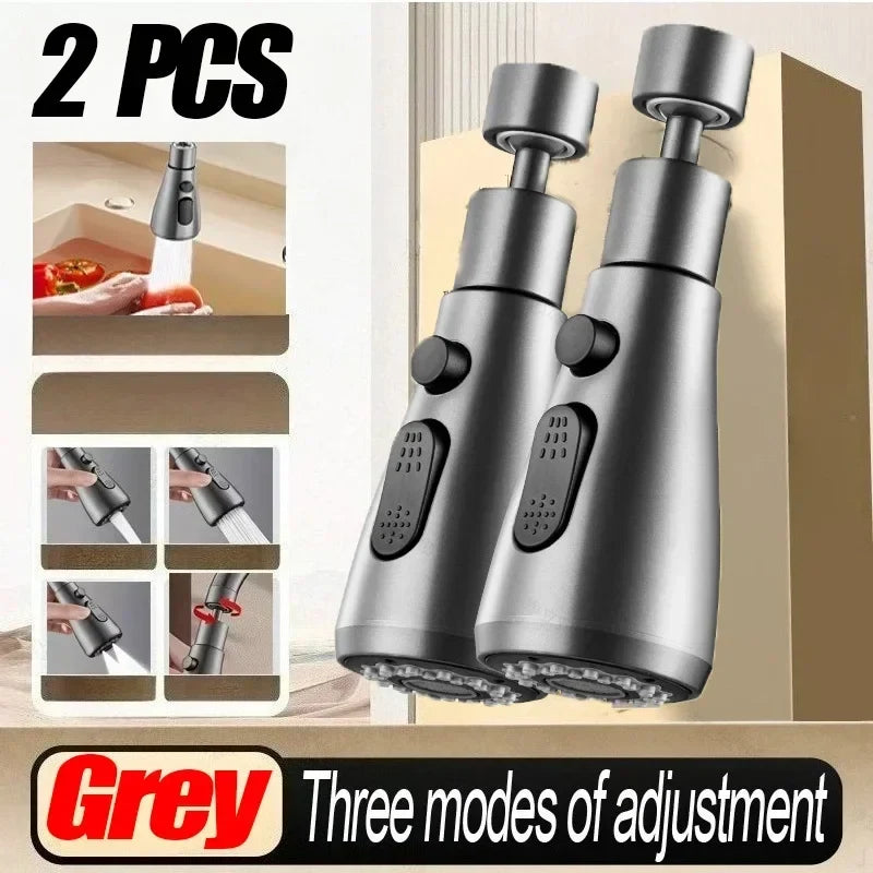 Universal 360° Rotate Kitchen Faucet Extender Aerator Plastic Splash Filter Kitchen Washbasin Faucet Bubbler Nozzle Aerator