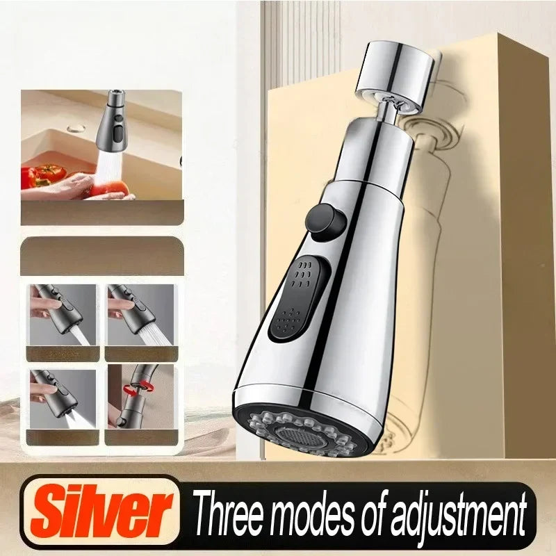 Universal 360° Rotate Kitchen Faucet Extender Aerator Plastic Splash Filter Kitchen Washbasin Faucet Bubbler Nozzle Aerator