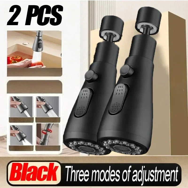 Universal 360° Rotate Kitchen Faucet Extender Aerator Plastic Splash Filter Kitchen Washbasin Faucet Bubbler Nozzle Aerator