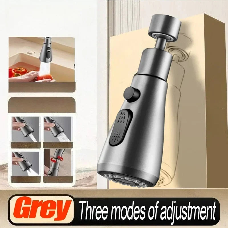 Universal 360° Rotate Kitchen Faucet Extender Aerator Plastic Splash Filter Kitchen Washbasin Faucet Bubbler Nozzle Aerator
