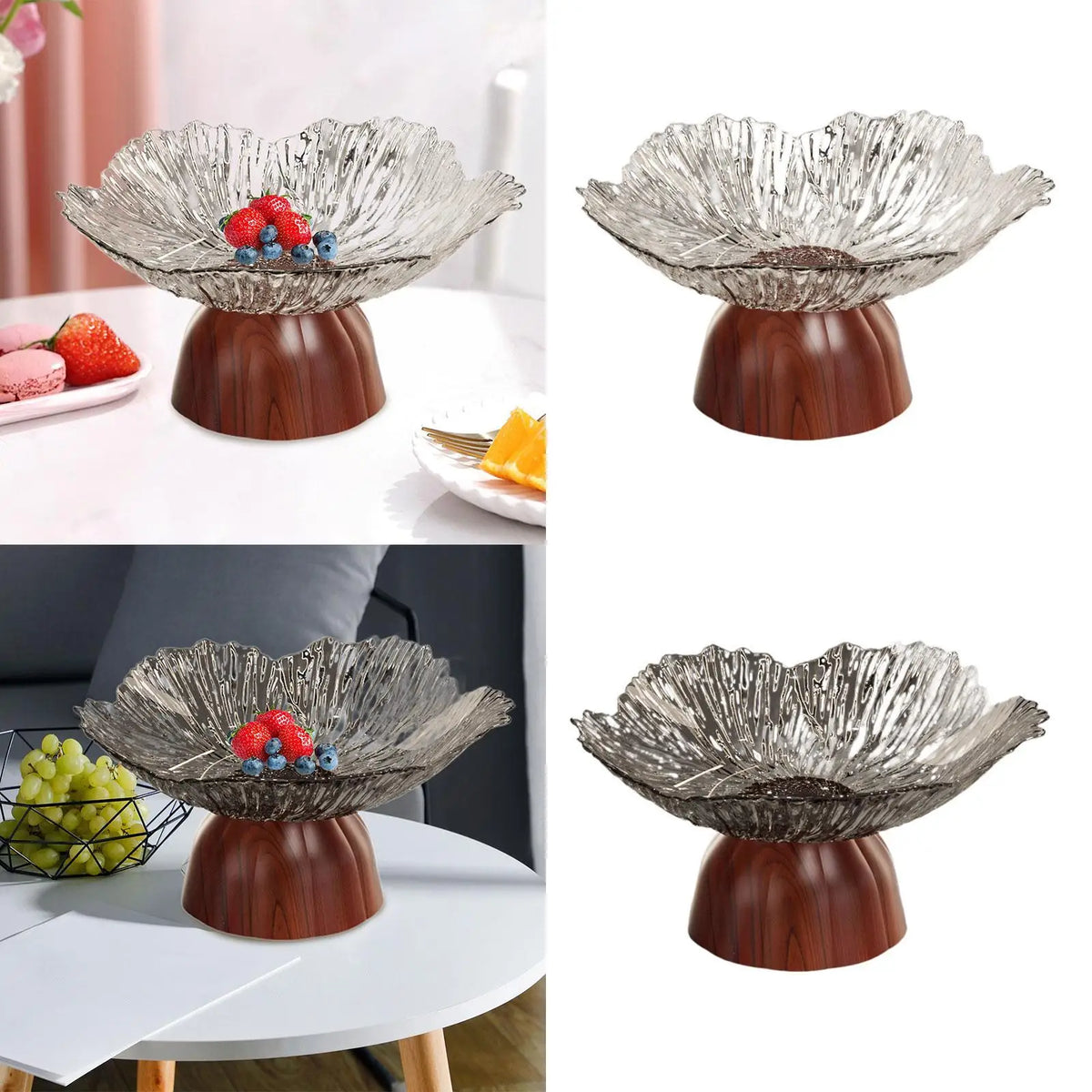 Pedestal Fruit Bowl Snack Holder for Kitchen Counter Living Room Wedding