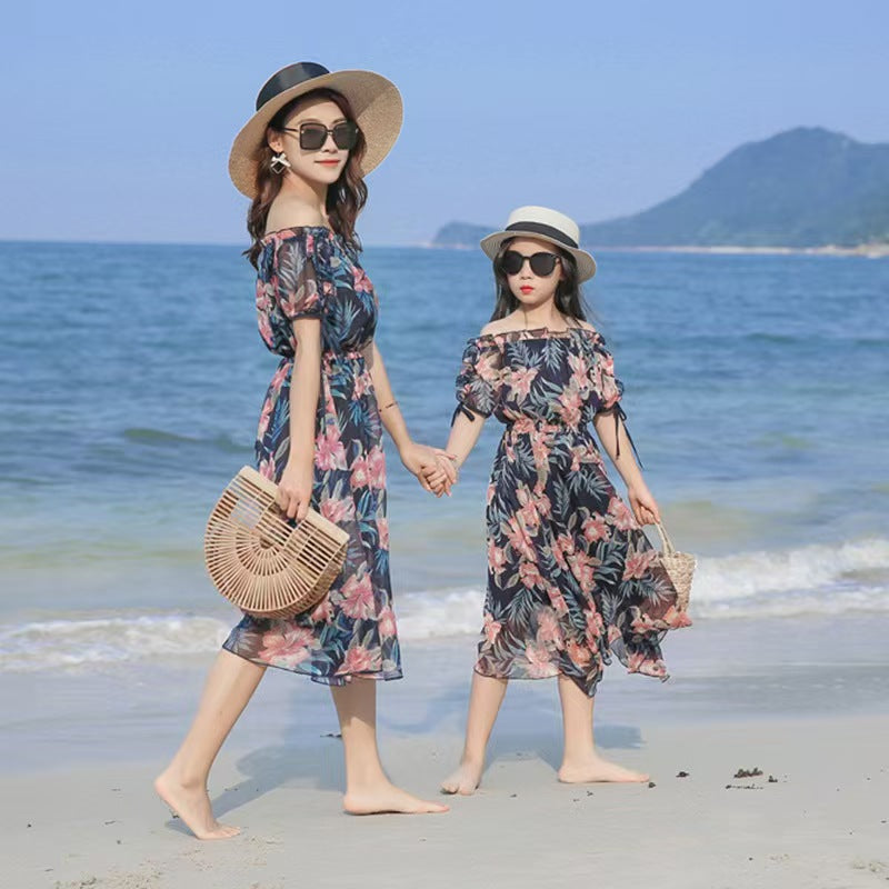 Kids Floral Summer Dress BD - Soft Georgette Party Frock Mom & Kids
