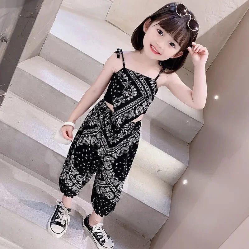 Baby girl summer outfit set Bangladesh floral 2PCS top and shorts kids clothing set breathable summer wear