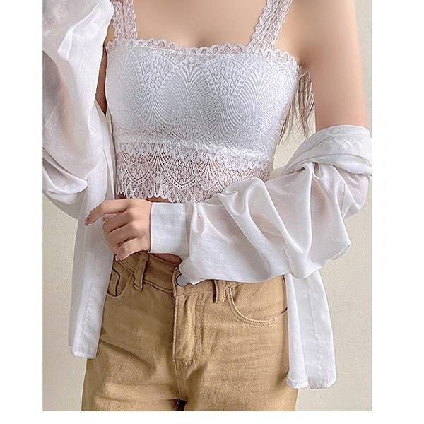 Women Crop Top Tank Top Bangladesh floral lace bralette top for casual and stylish wear