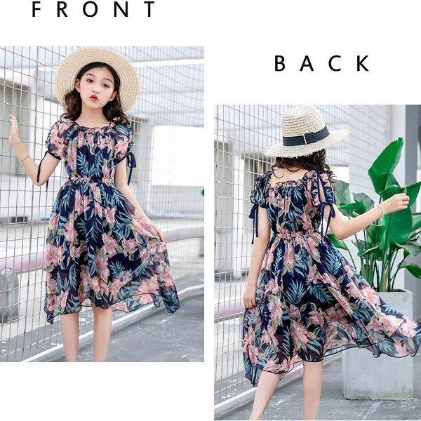 Girls Summer Flower Dress Bangladesh - Fashion Frock for Kids